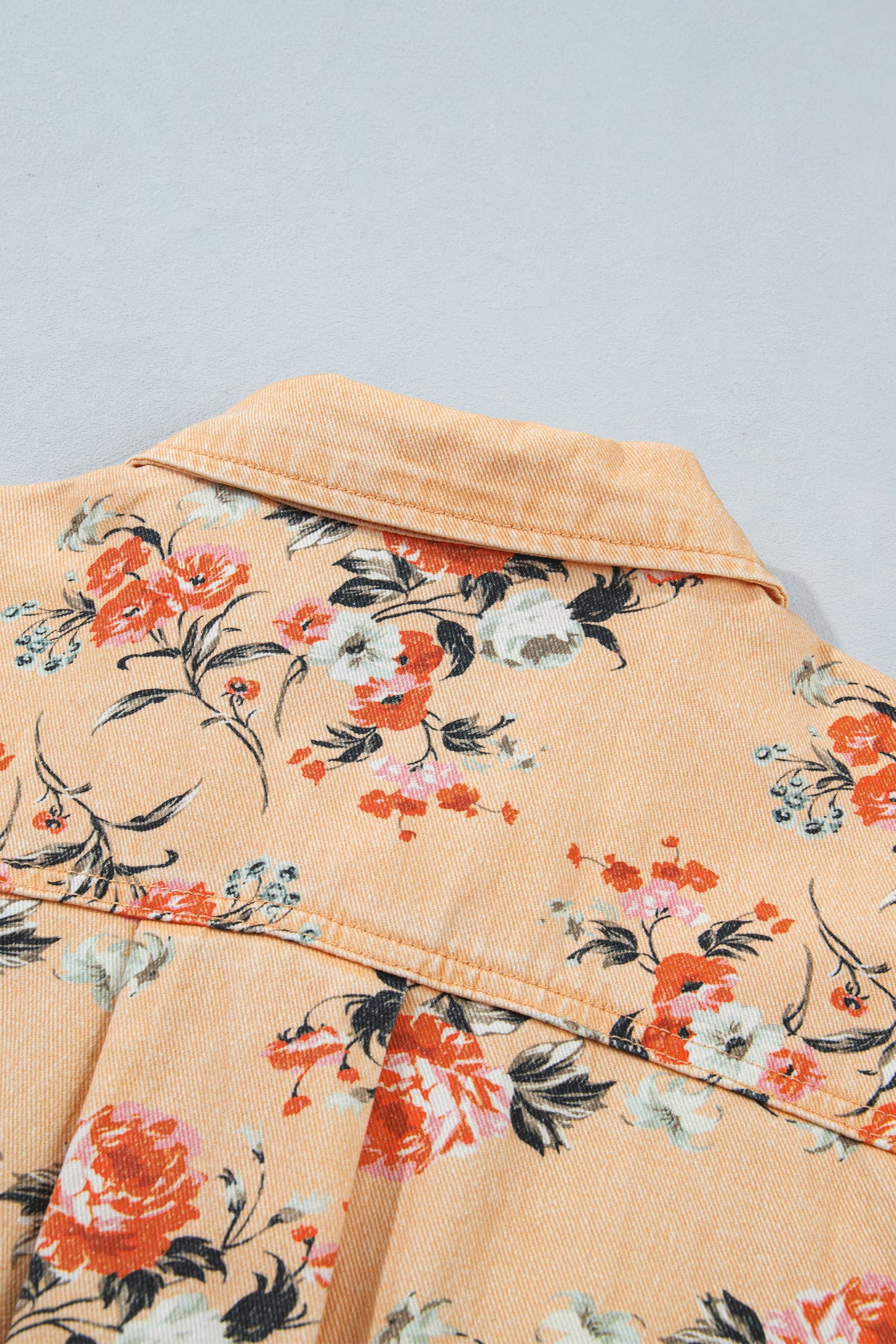 Floral Print Denim Jacket
