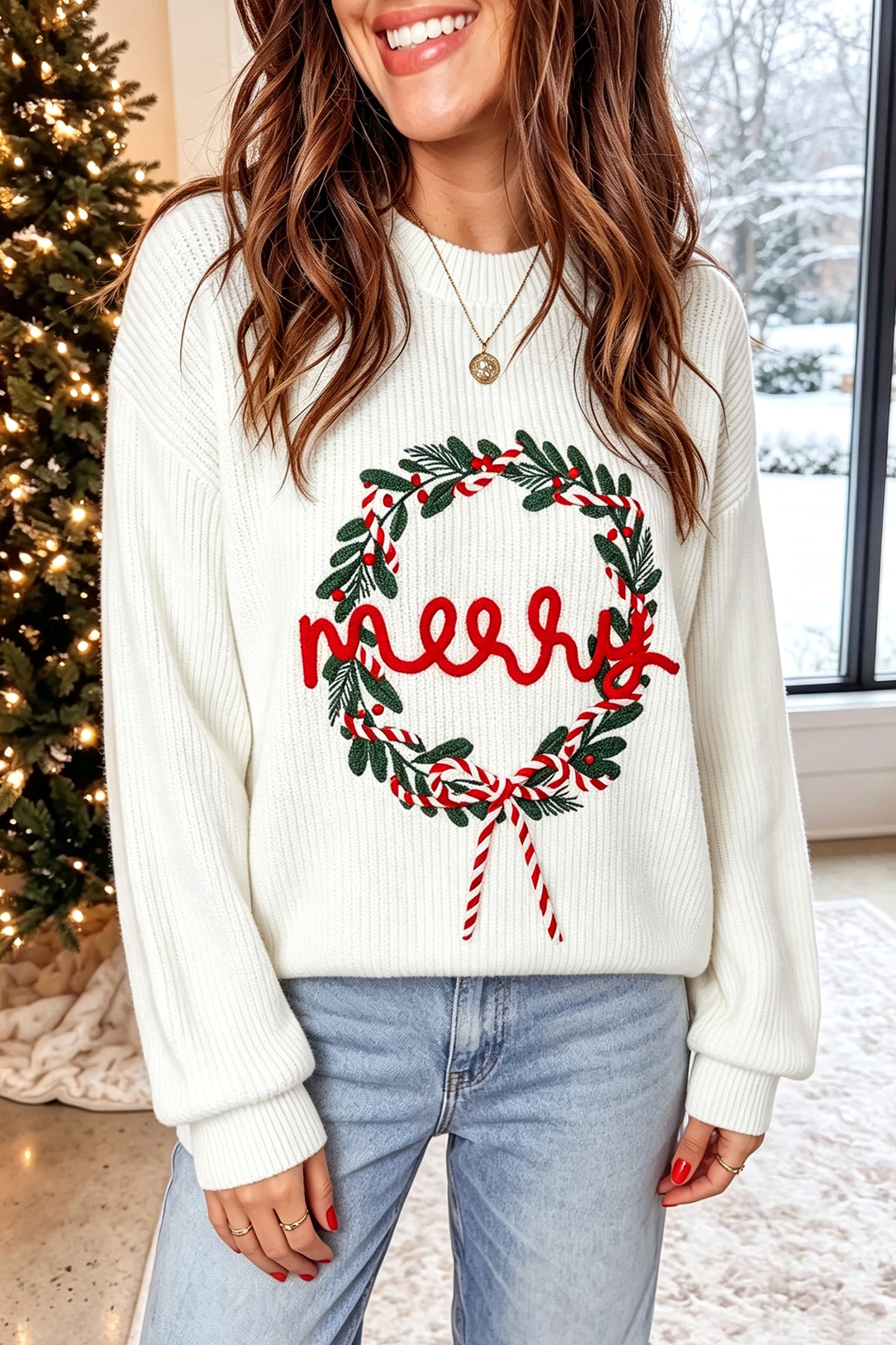Christmas Wreath Sweater