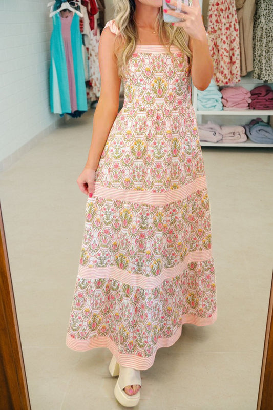 Floral Print Tiered Dress