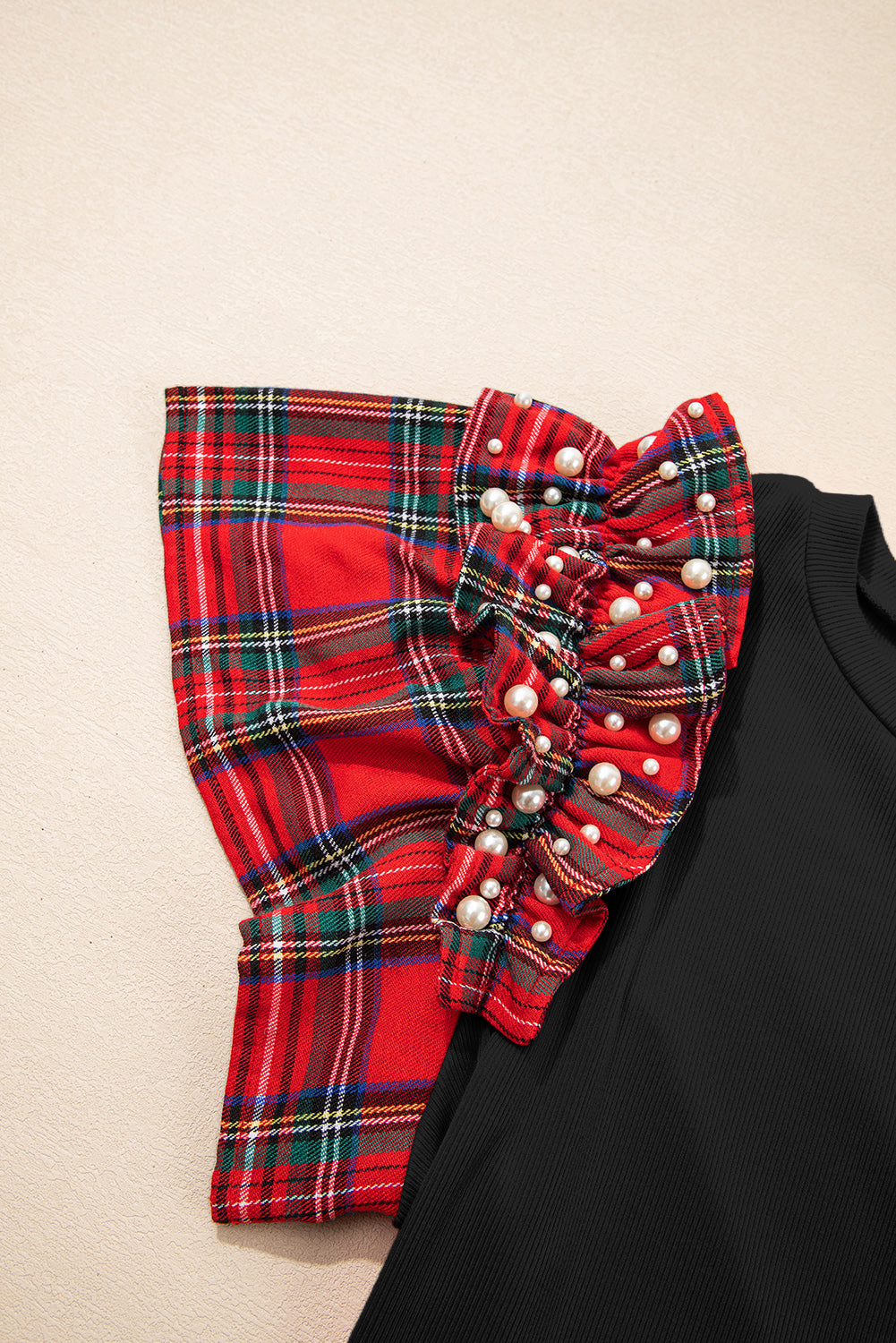 Plaid and Pearl Christmas Shirt