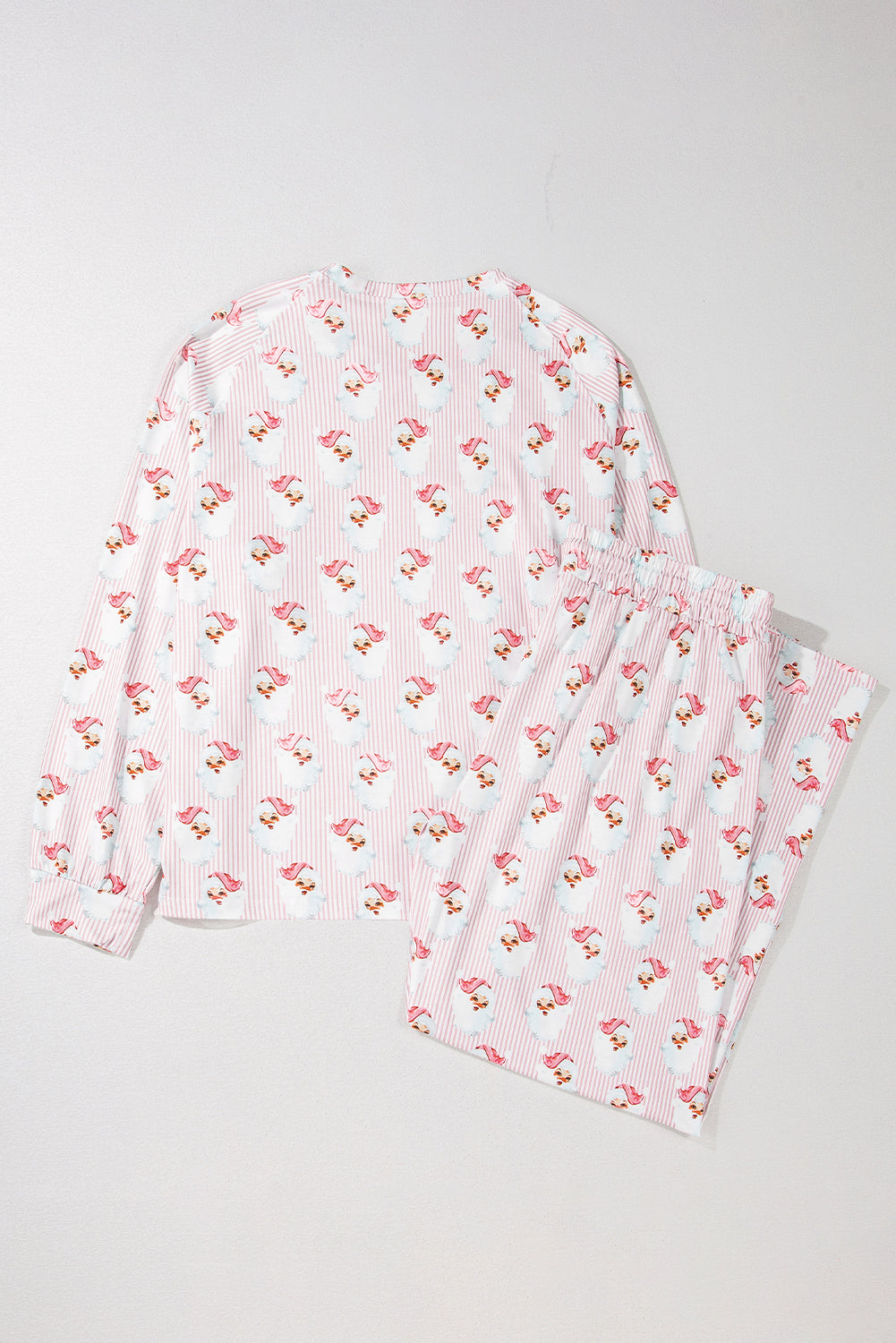 Pink Santa Claus Two Piece Loungewear Set