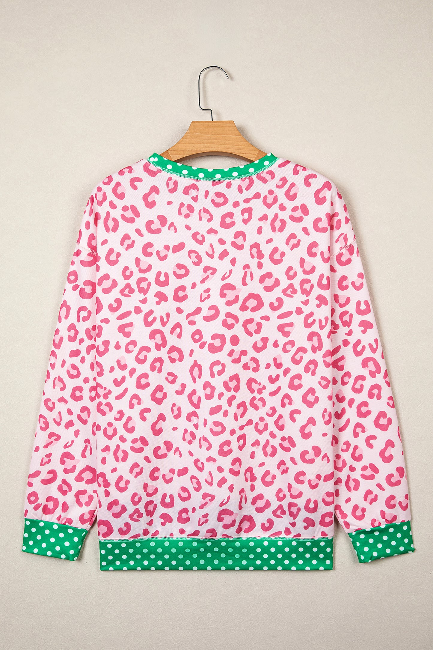 Leopard Polka Dot Trim Top
