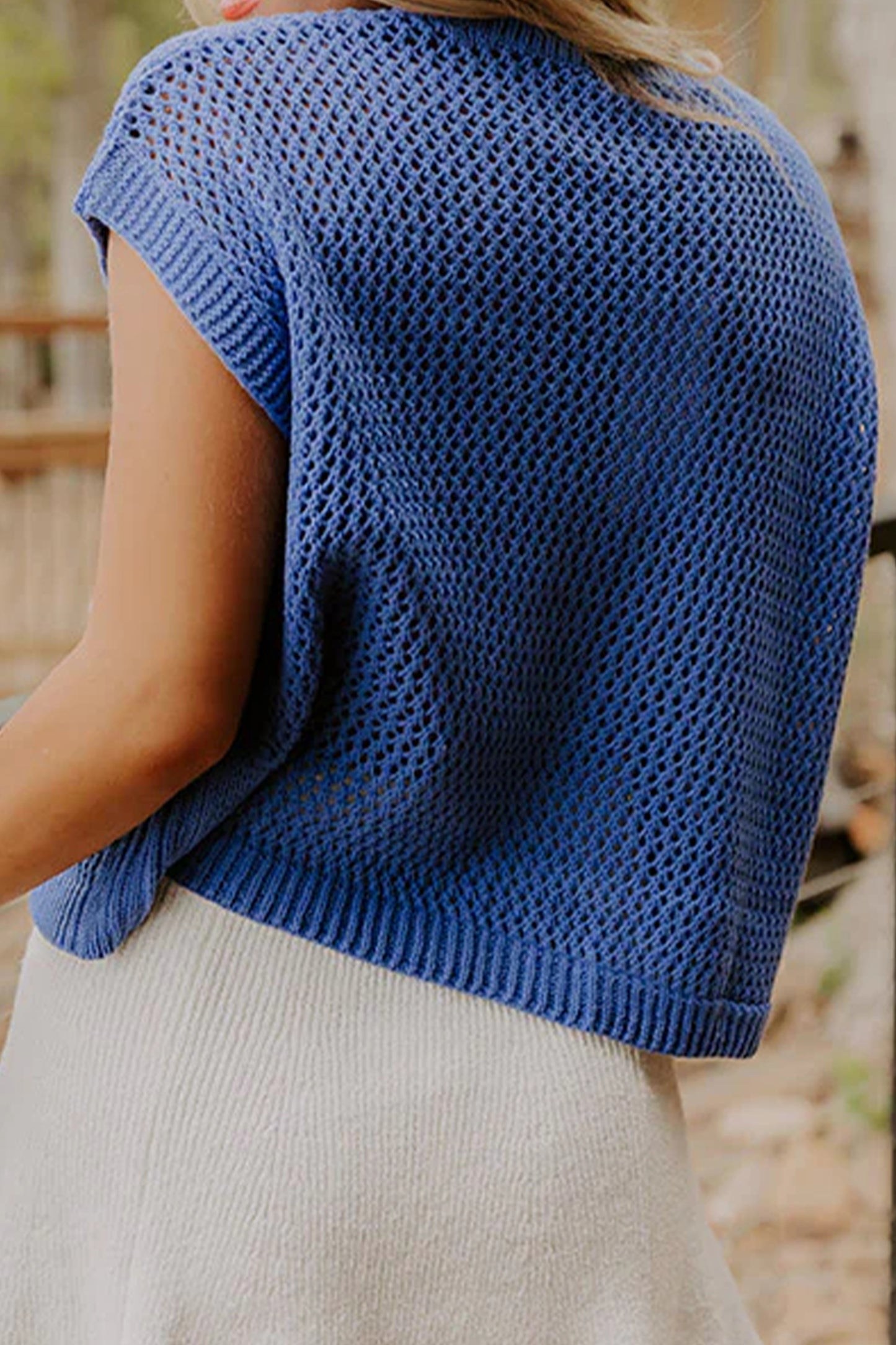 American Flag Short Sleeve Sweater