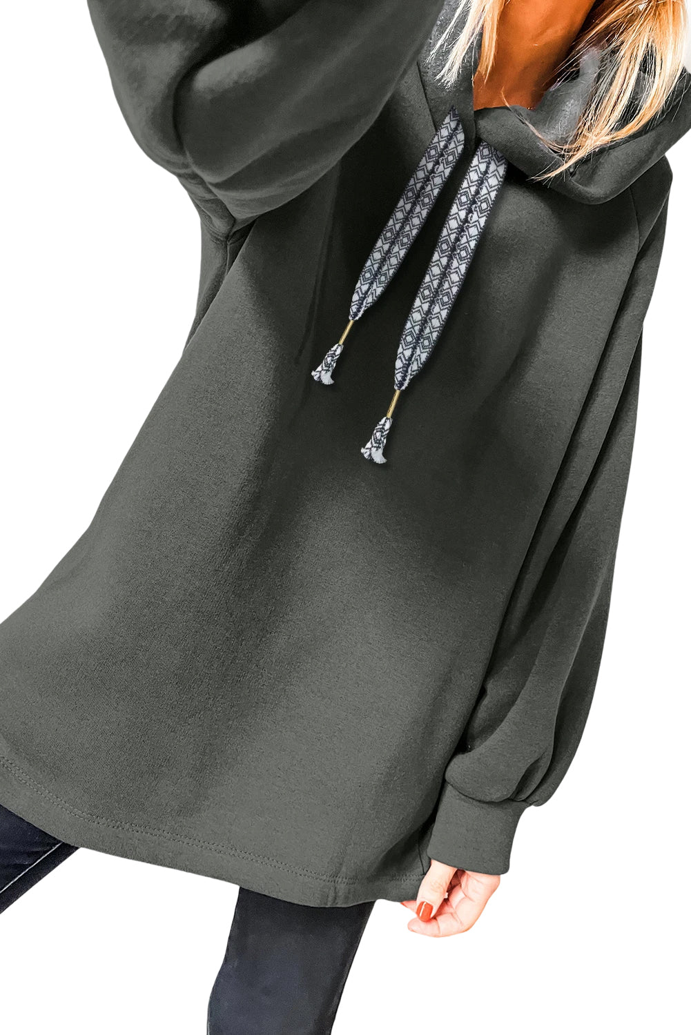 Oversized Drawstring Sweatshirt