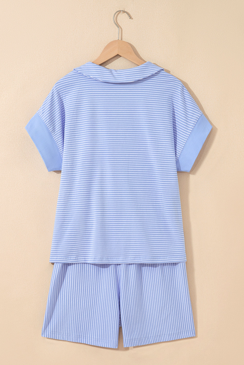 Stripe Dolman Sleeve Top & Shorts Set