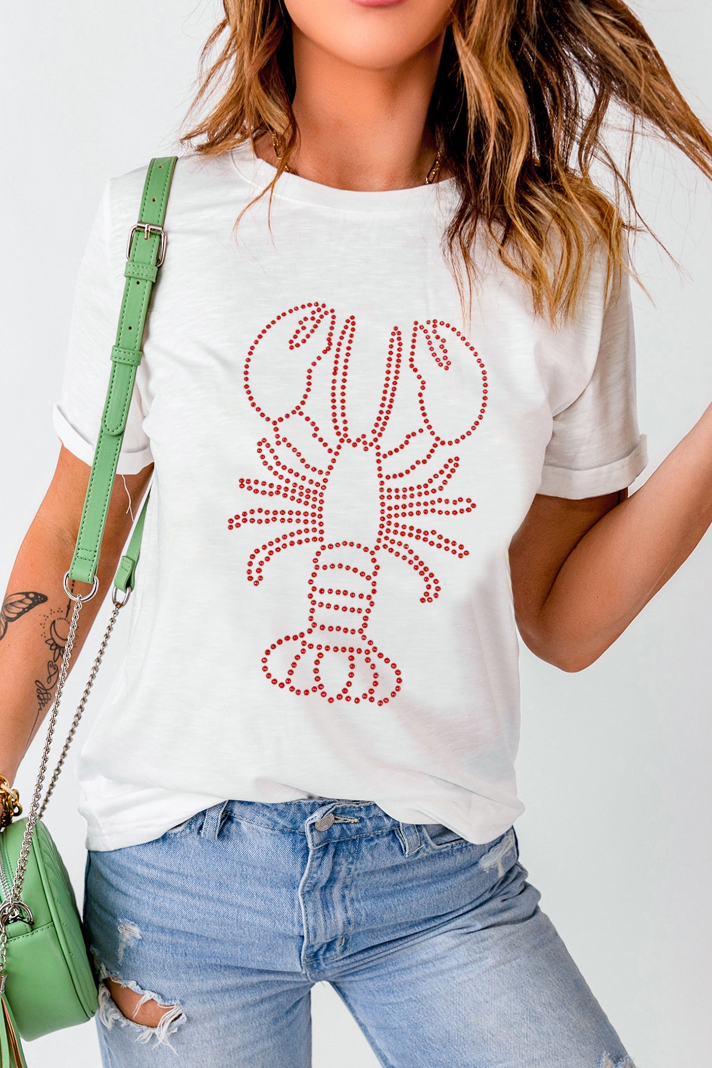 Rhinestone Lobster Summer Tee