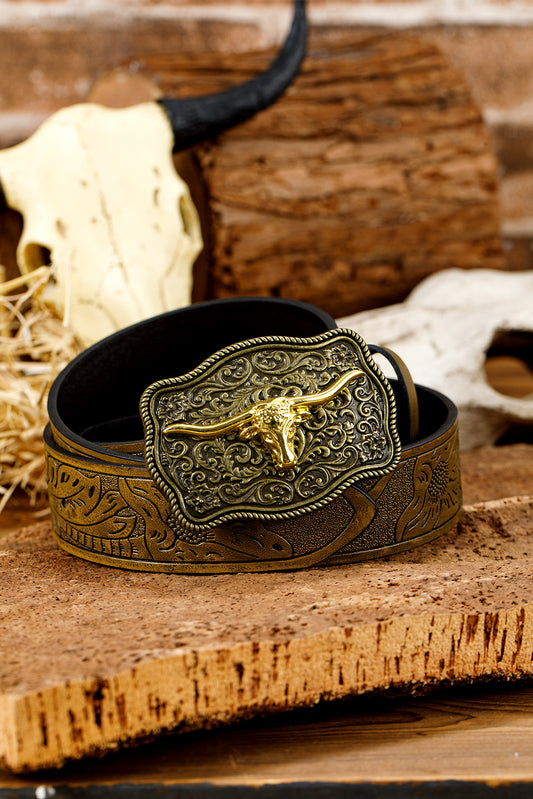 Western Vegan Leather Belt