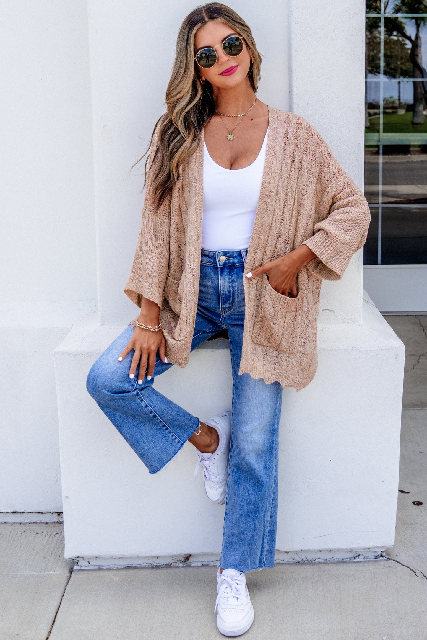 Open Front Crochet Cardigan