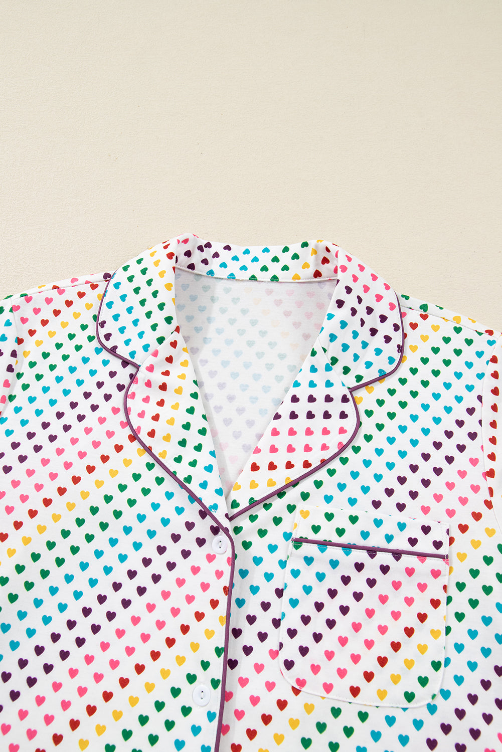 Multi Hearts Pajama Set