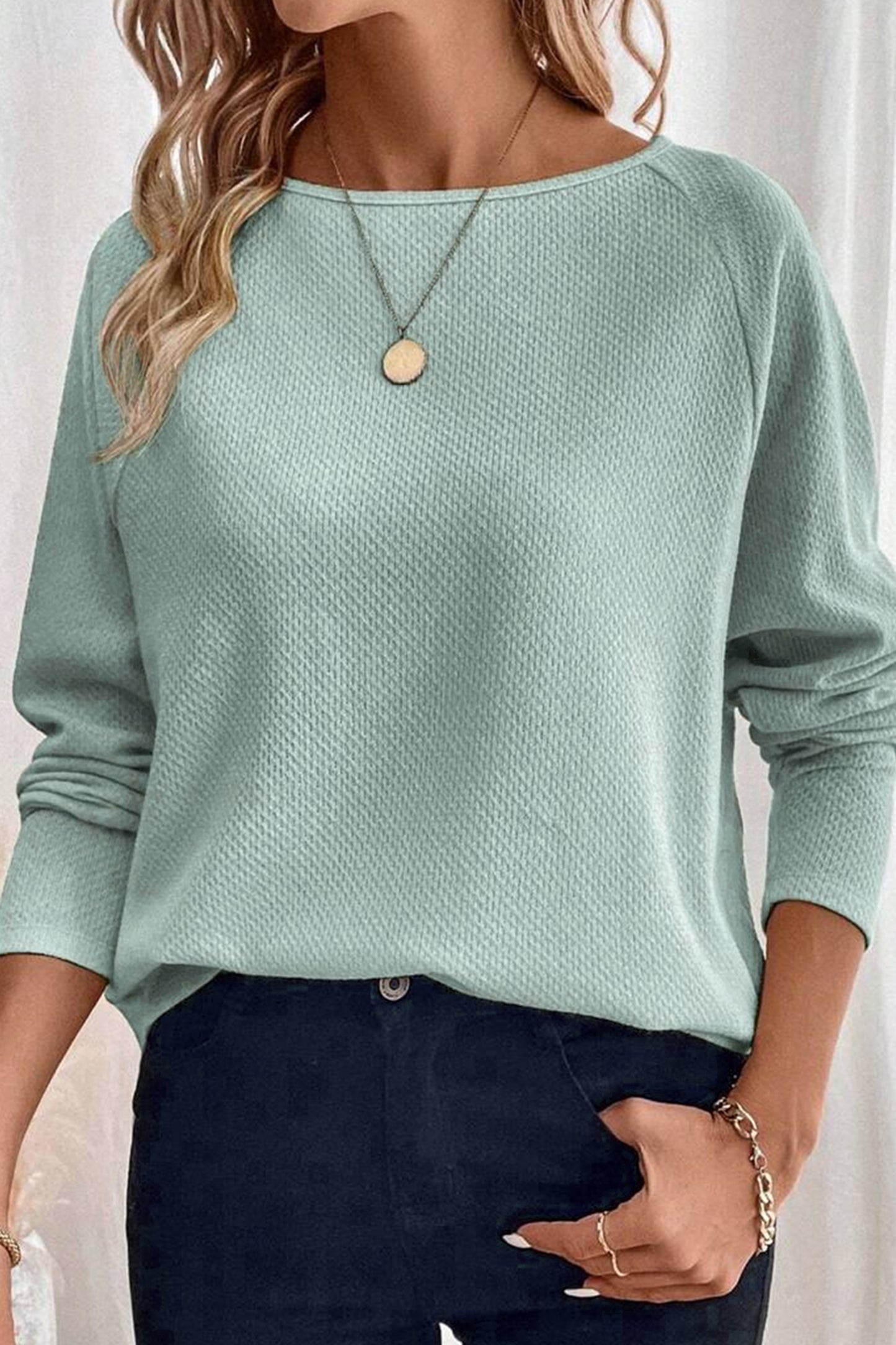 Raglan Sleeve Knit Loose Top