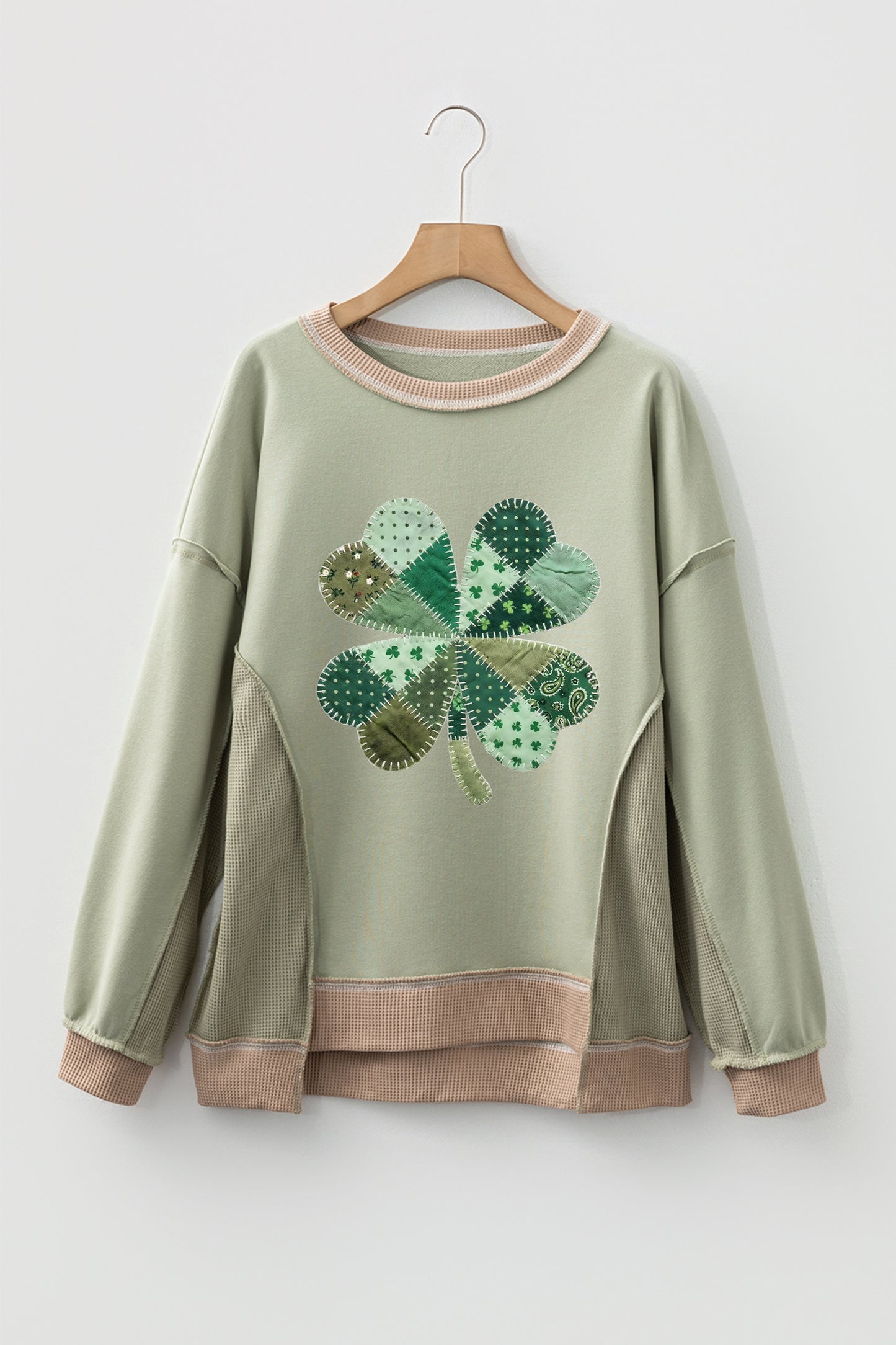 Patched Shamrock Sweatshirt