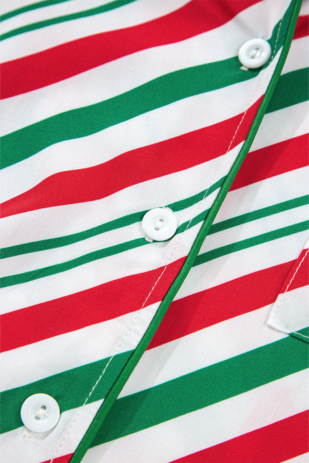 Striped Velvet Ribbon Christmas Pajamas