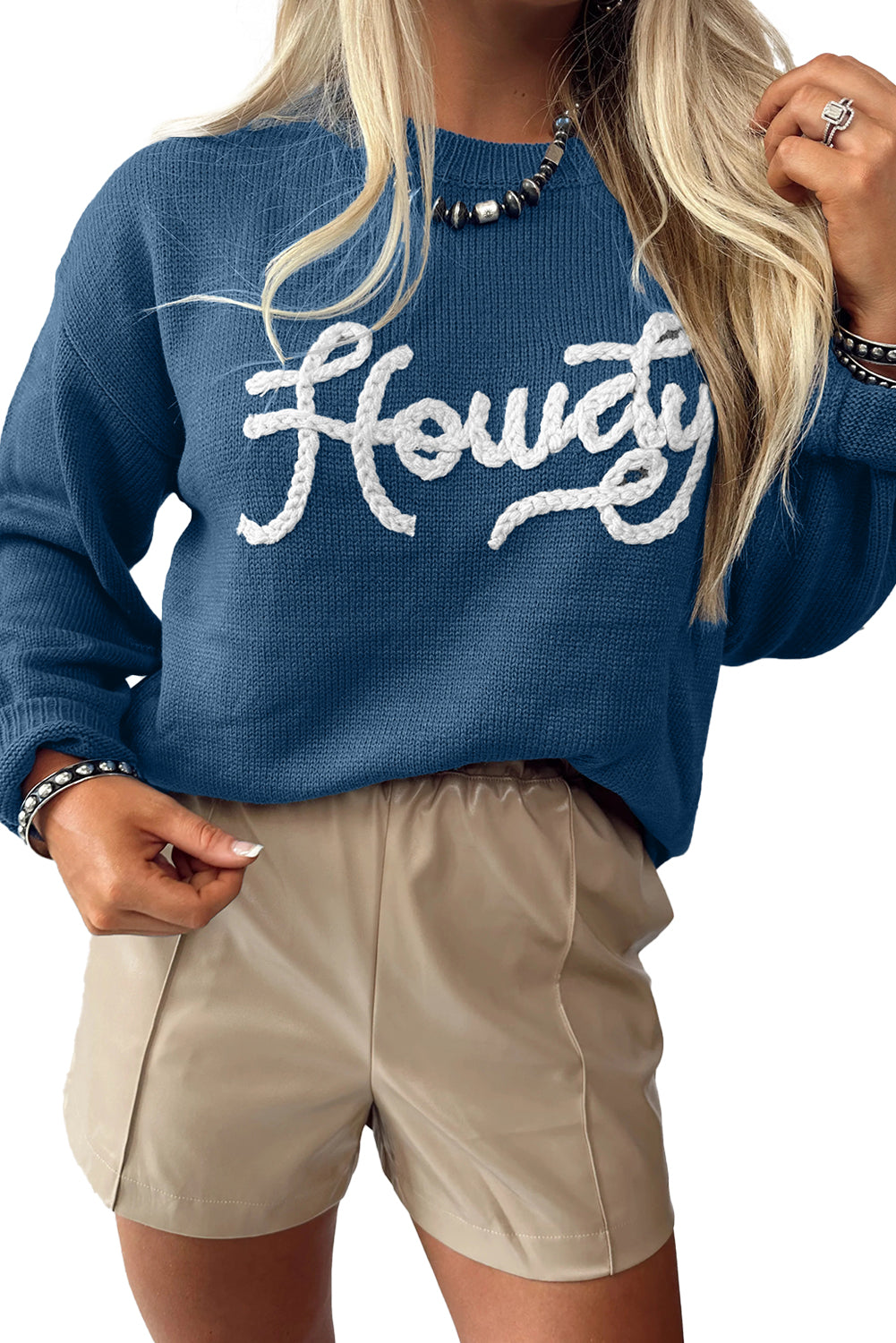 Dusk Blue Howdy Sweater