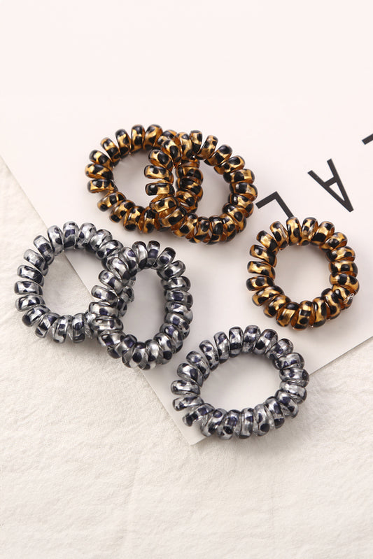 Leopard Print TeleCord Hair Ties