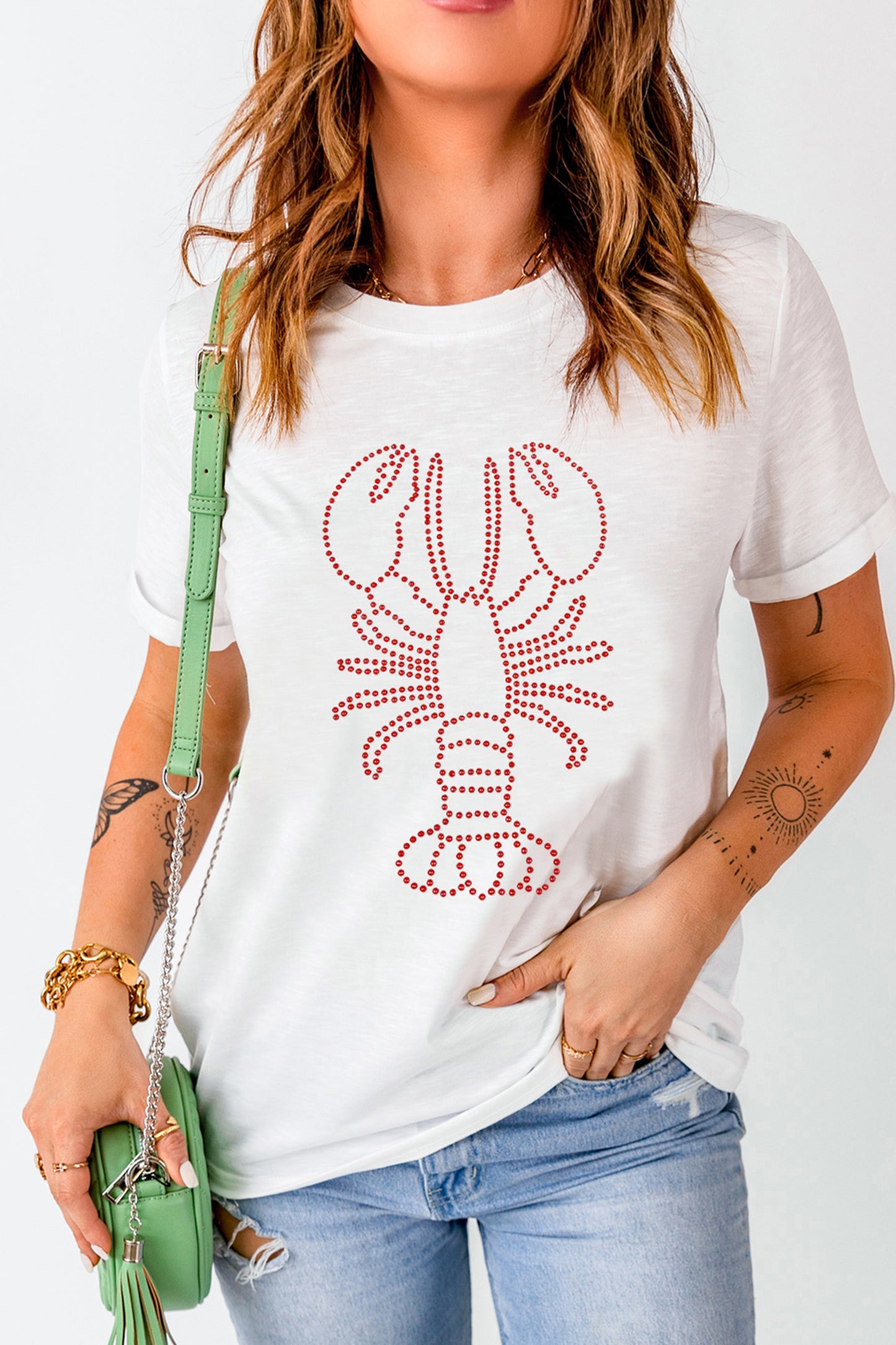 Rhinestone Lobster Summer Tee
