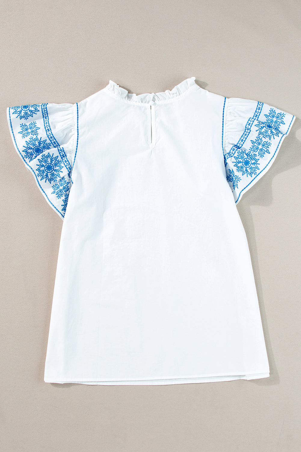 Embroidered Sleeve Top