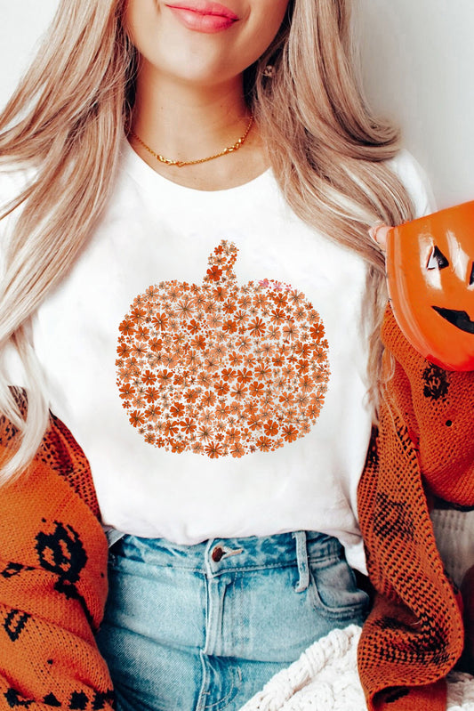 Floral Pumpkin Tee