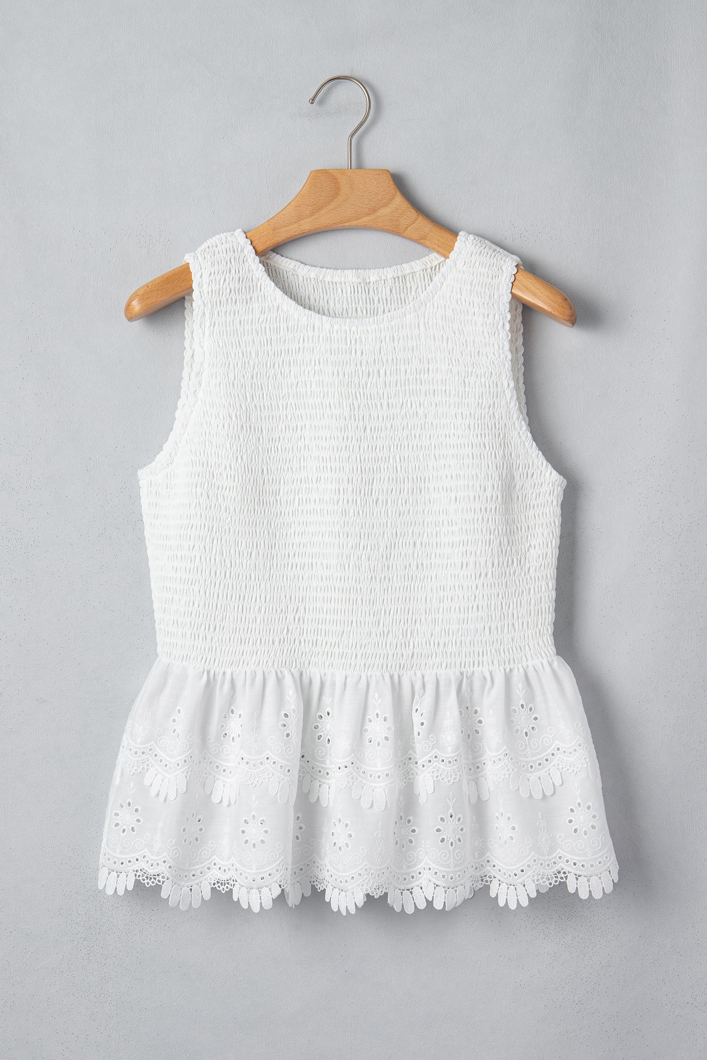 Smocked Peplum Top