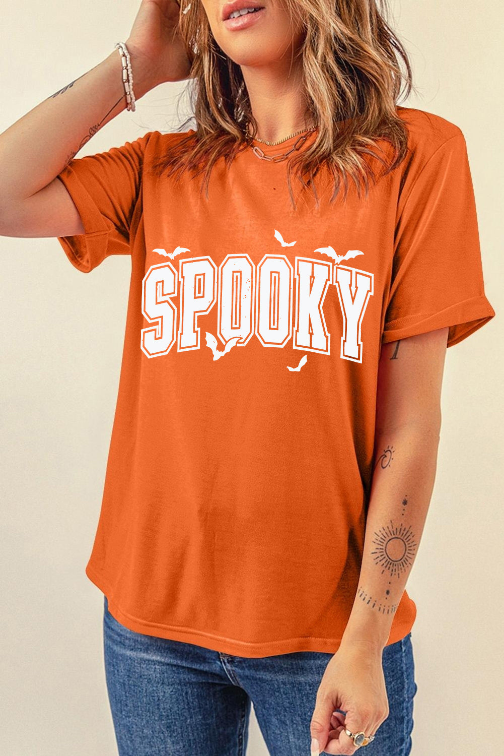 Orange SPOOKY Halloween T Shirt