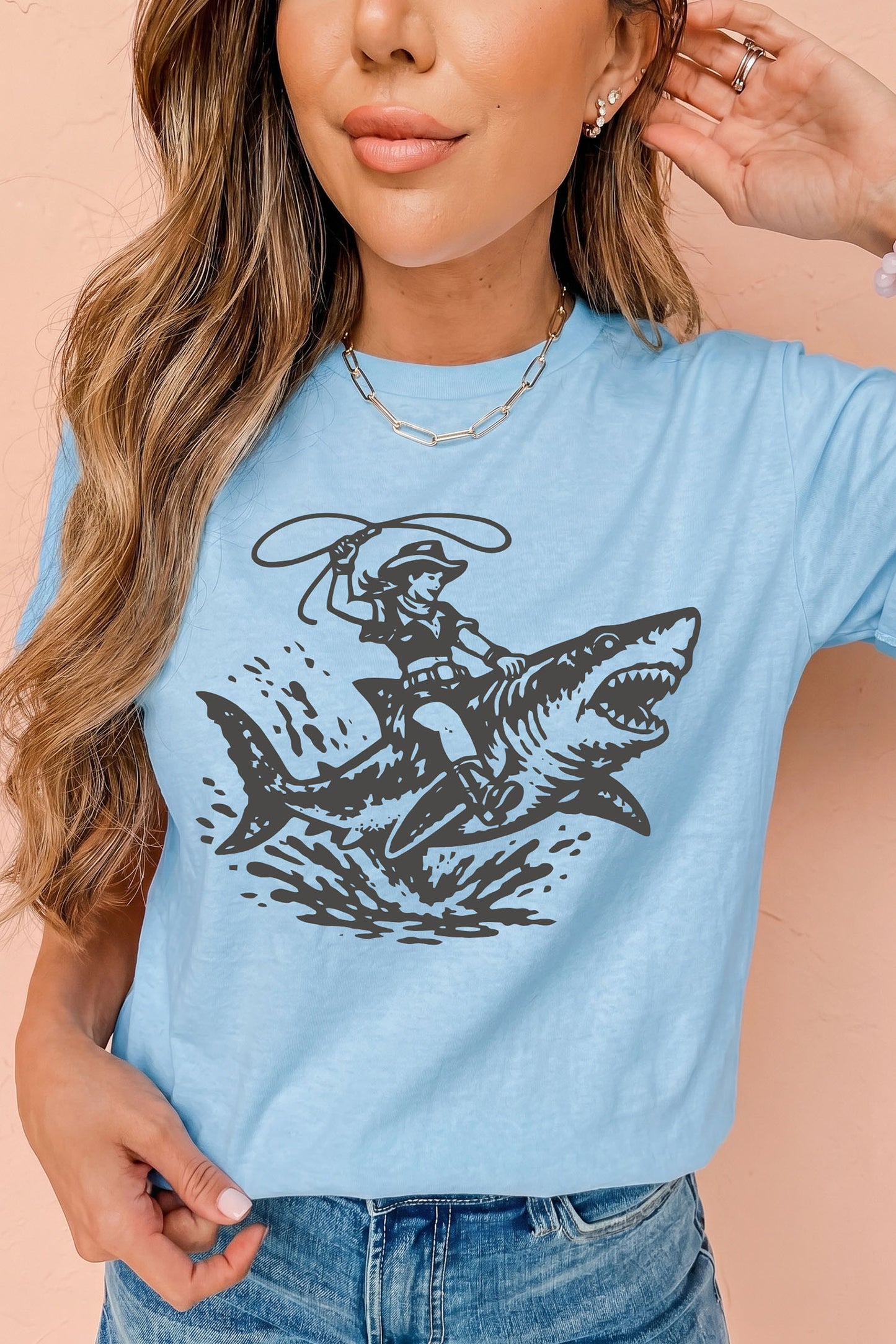 Shark Cowgirl T Shirt