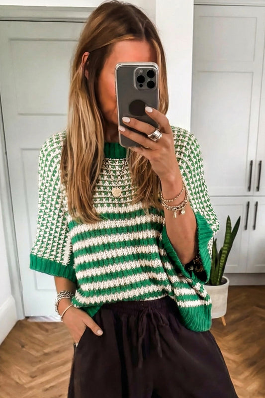 Draped Sleeve Slouchy Sweater