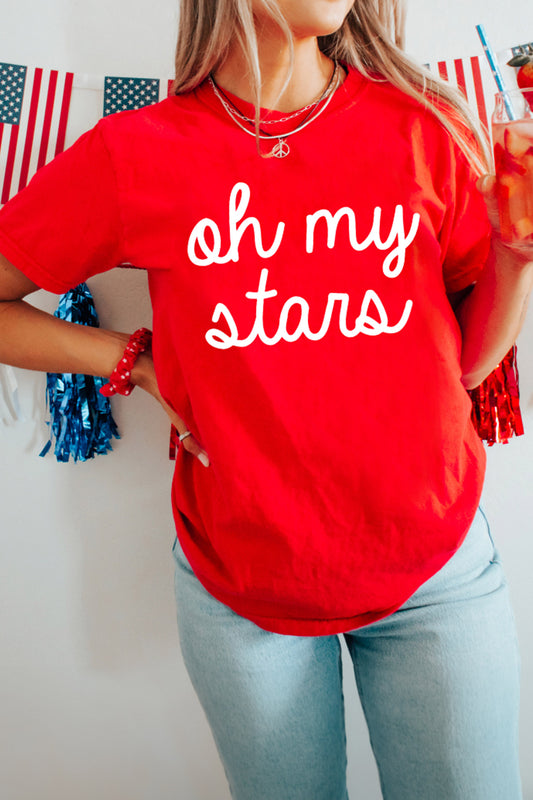 Oh My Stars Patriotic Tee