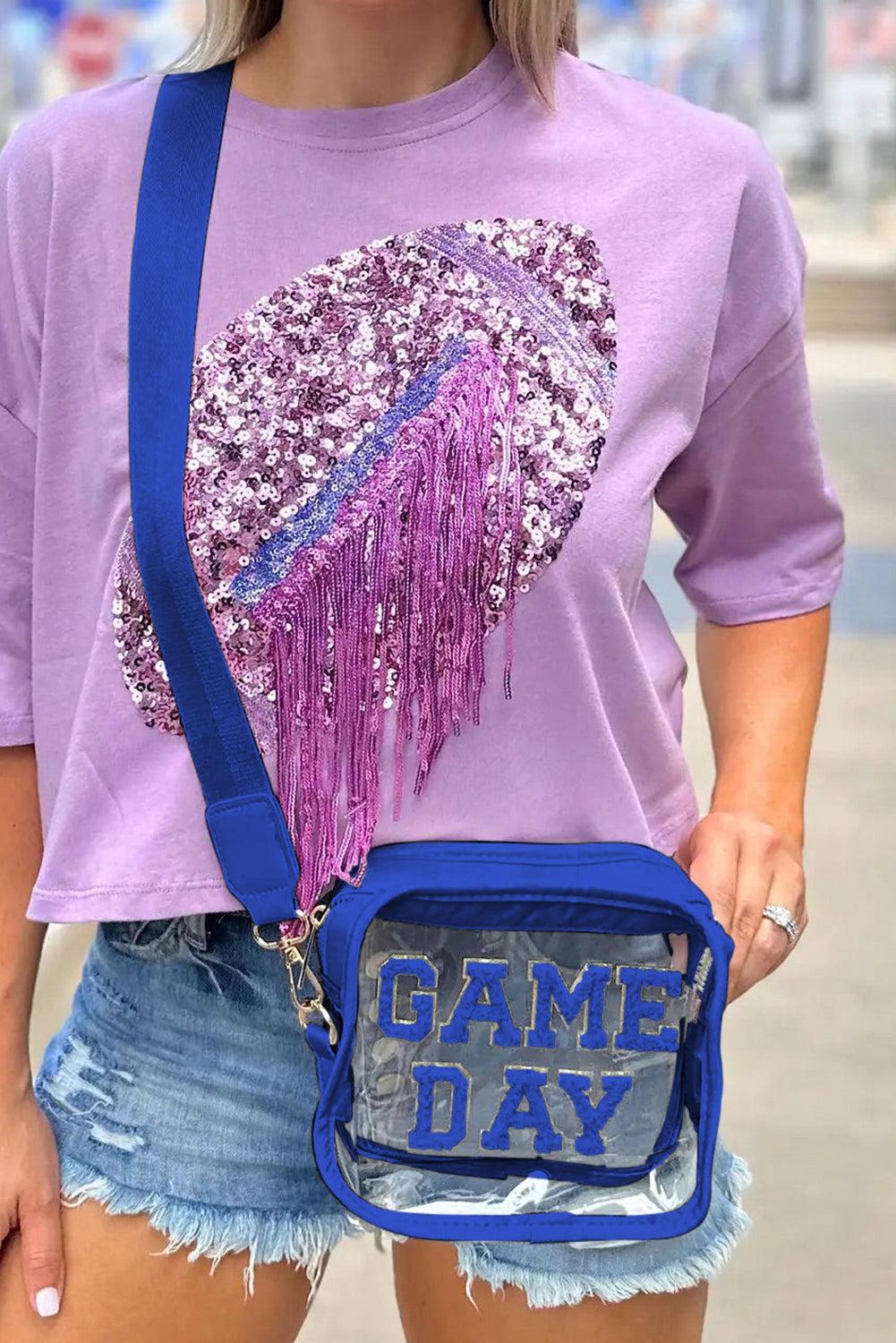 Clear PVC GAMEDAY Crossbody Bag