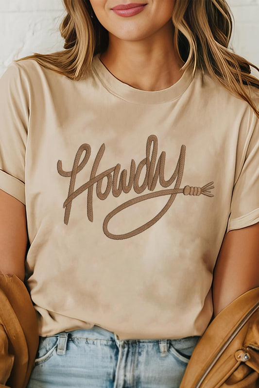 Howdy Embroidered Western Tee
