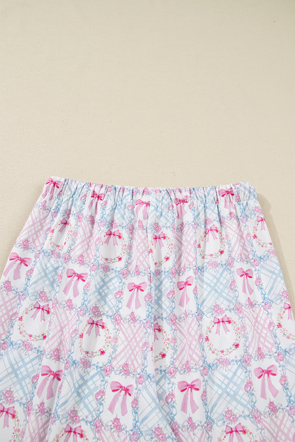 Pink Bow Wreath Christmas Pajamas
