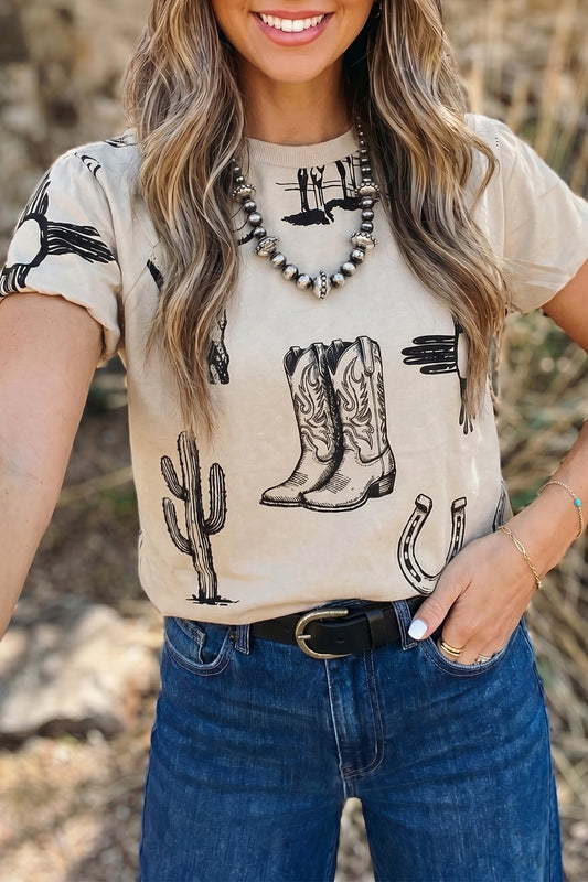 Retro Western Print Tee