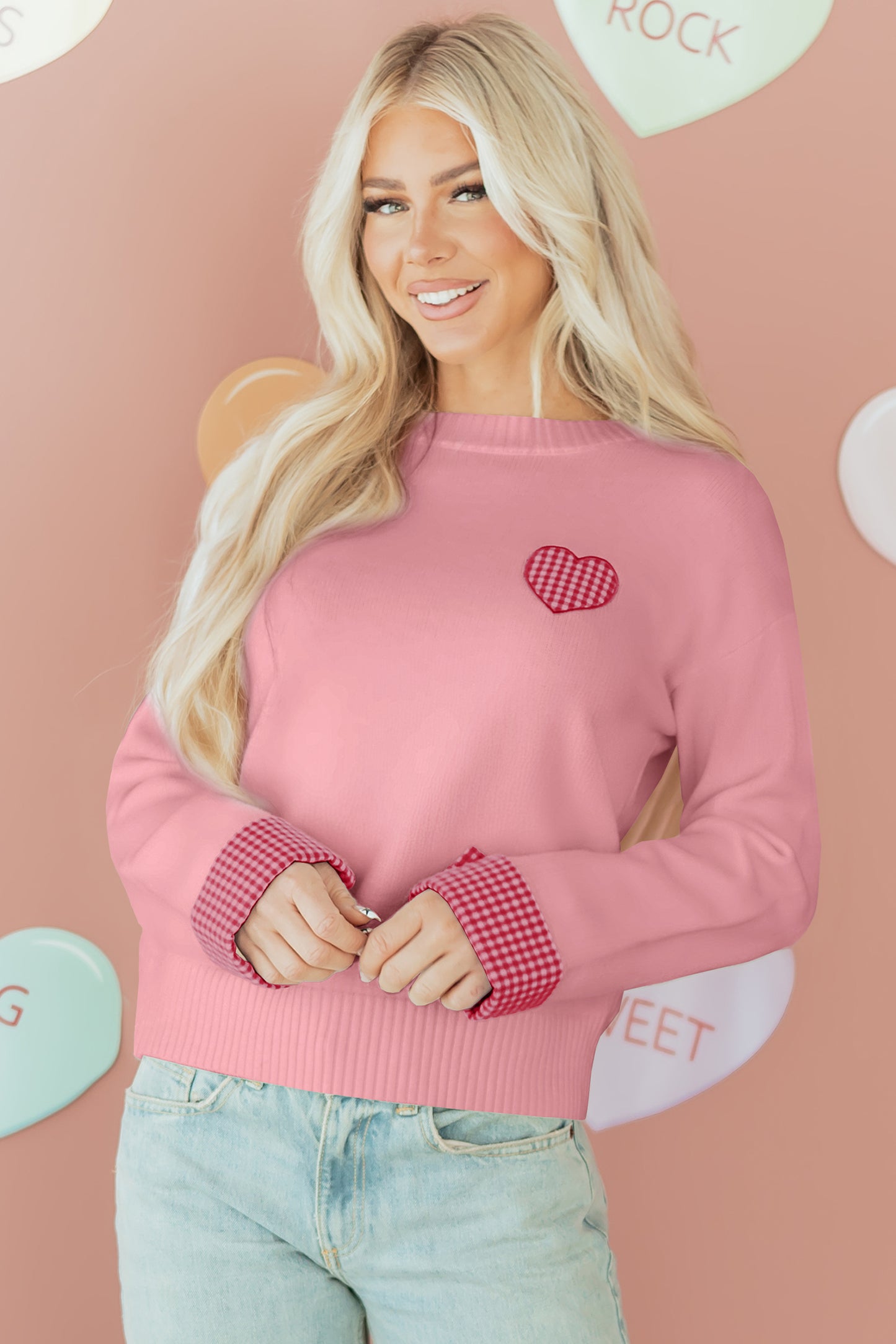 Plaid Heart Sweater