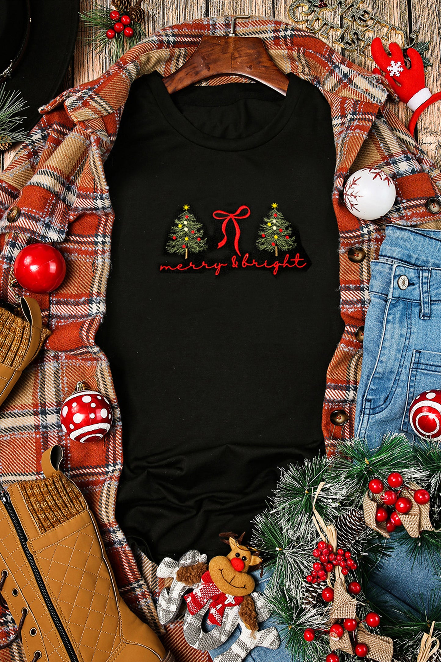 Merry & Bright Christmas Tee