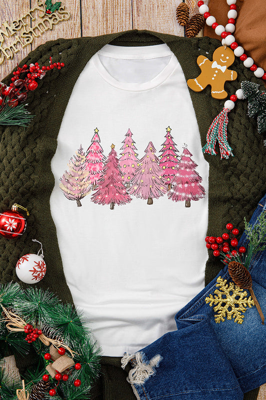White Christmas Trees Tee