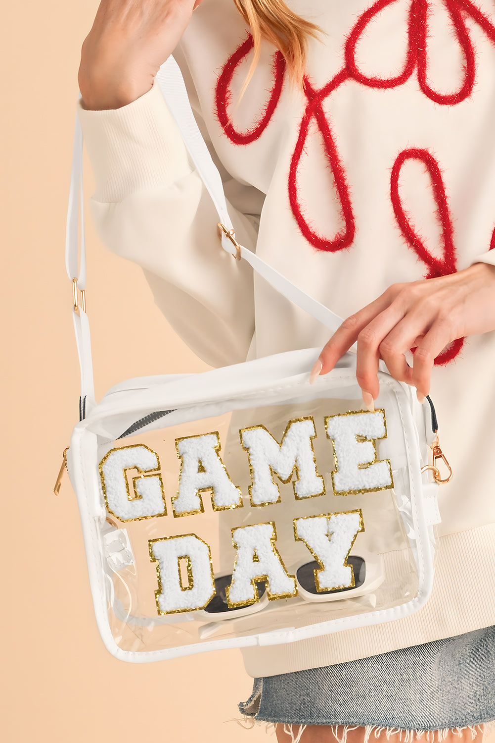 Clear PVC GAMEDAY Crossbody Bag