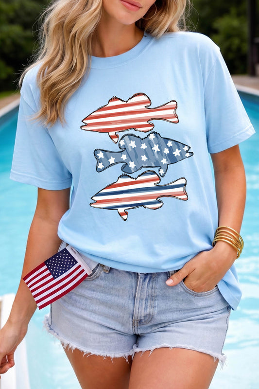 Patriotic Fish Tee