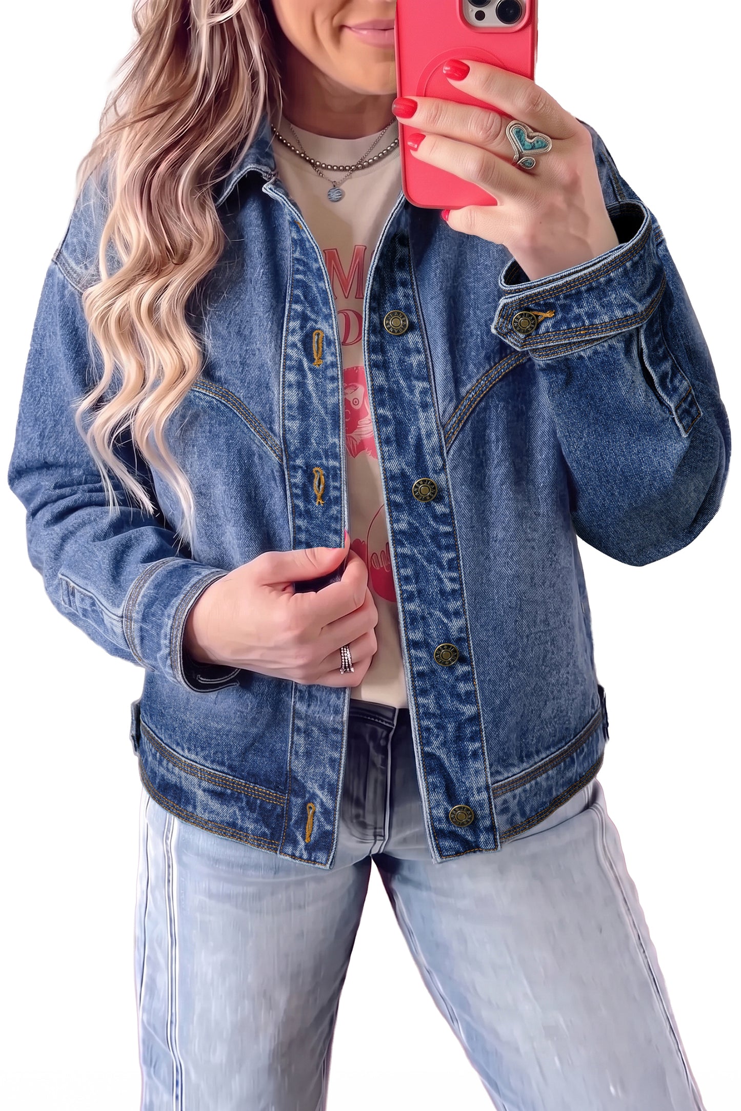 Vintage Wash Western Denim Jacket