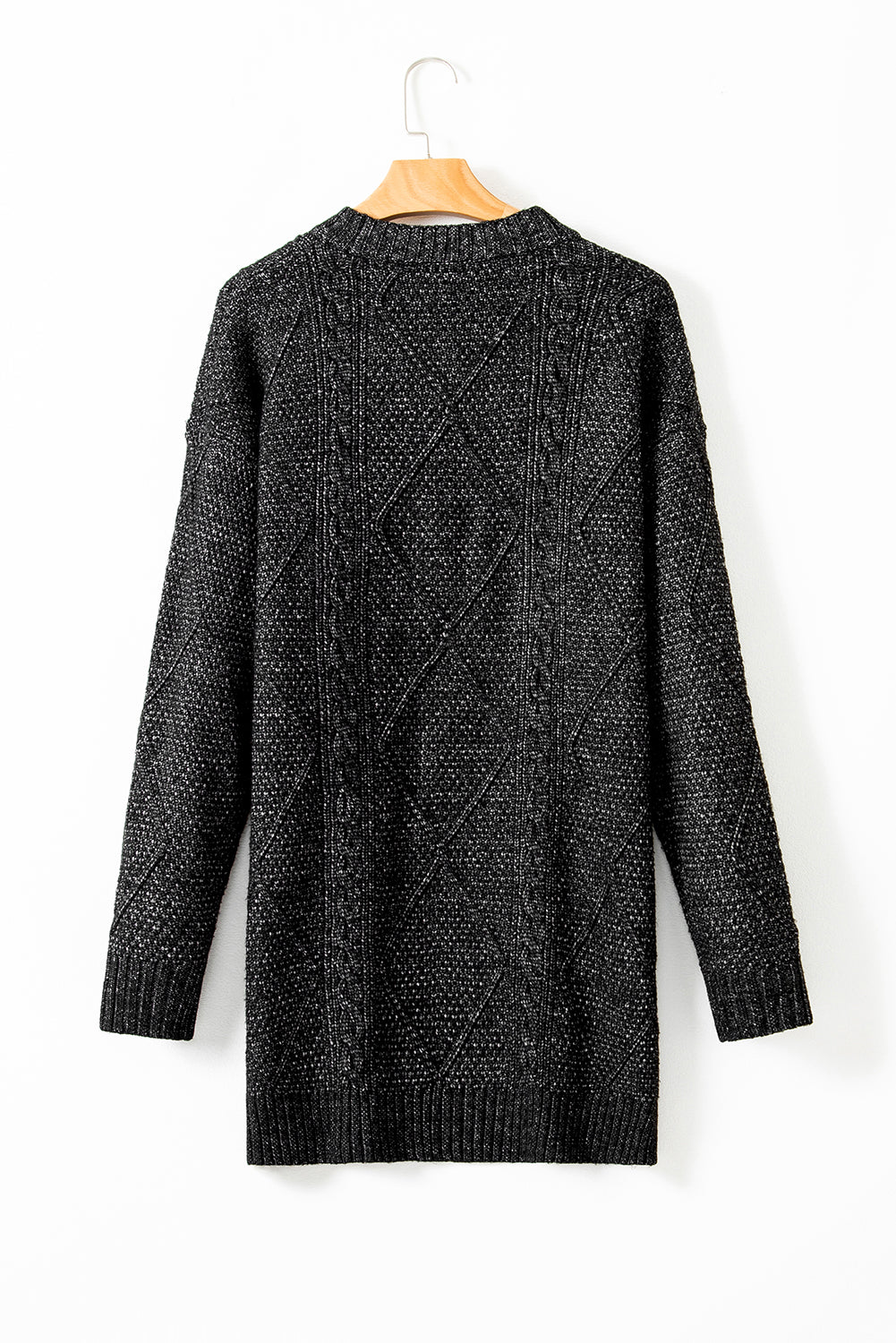 Relaxed Cable Knit  Sweater Dress