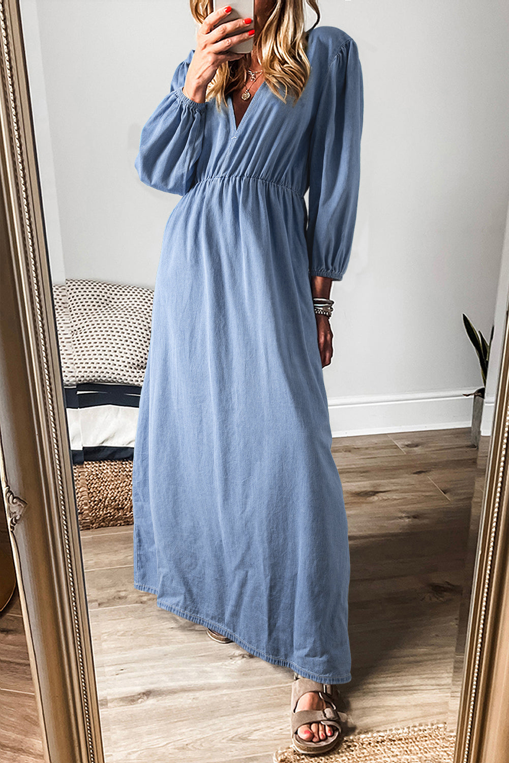 Chambray Maxi Dress