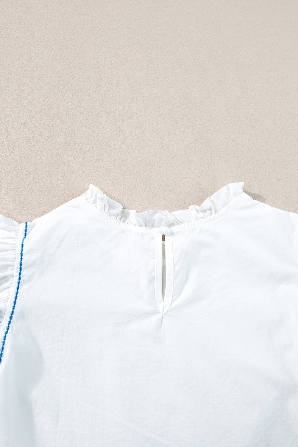 Embroidered Sleeve Top