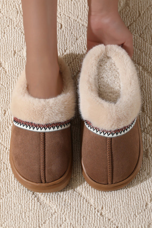 Fuzzy Platform Slippers