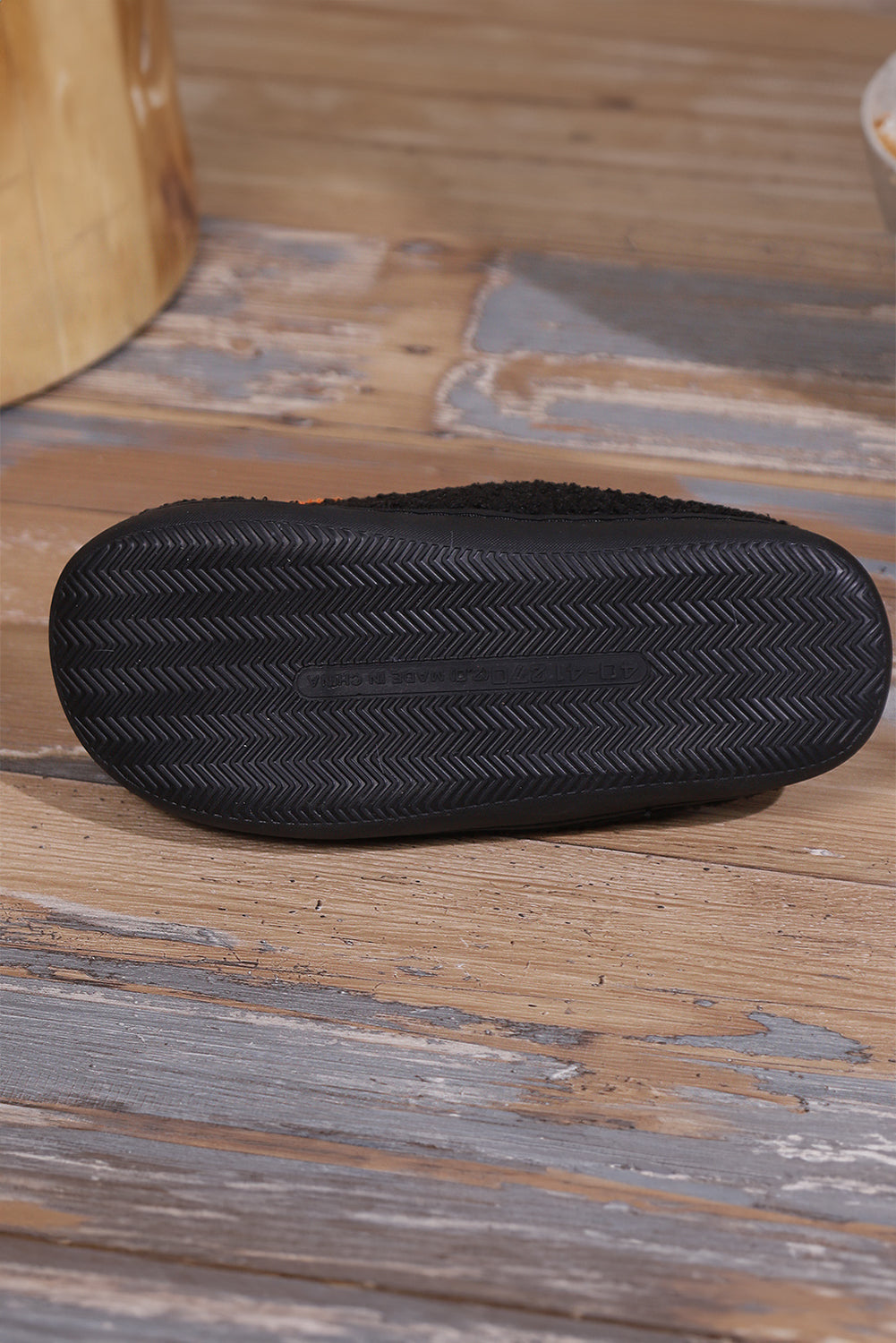 Black Halloween Pumpkin Plush Slippers