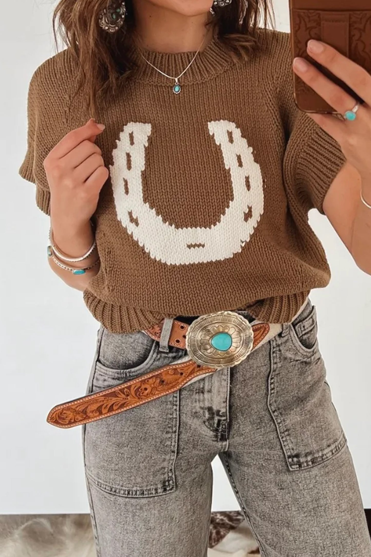 Chestnut Horseshoe Sweater