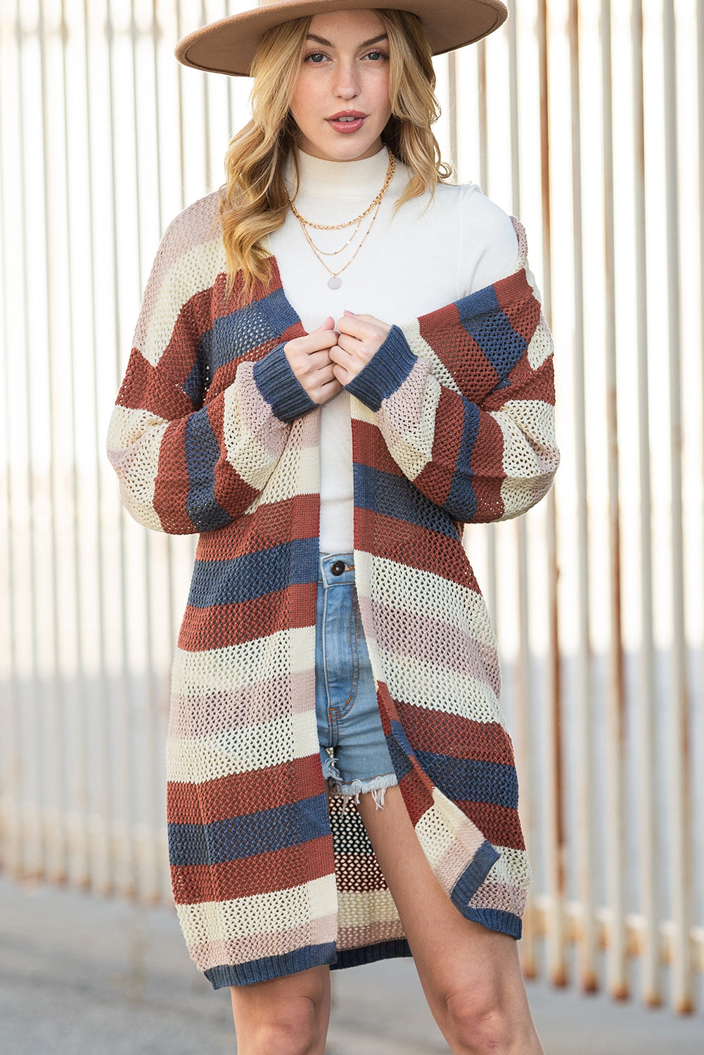 Striped Knit Cardigan