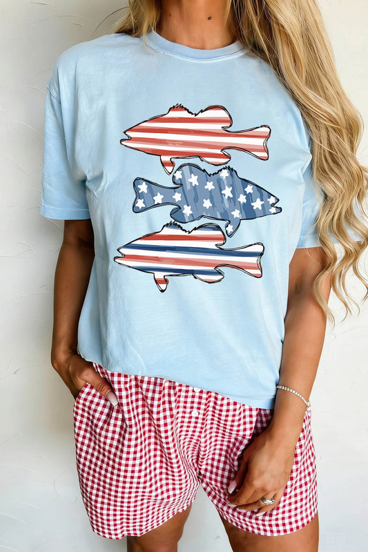 Patriotic Fish Tee