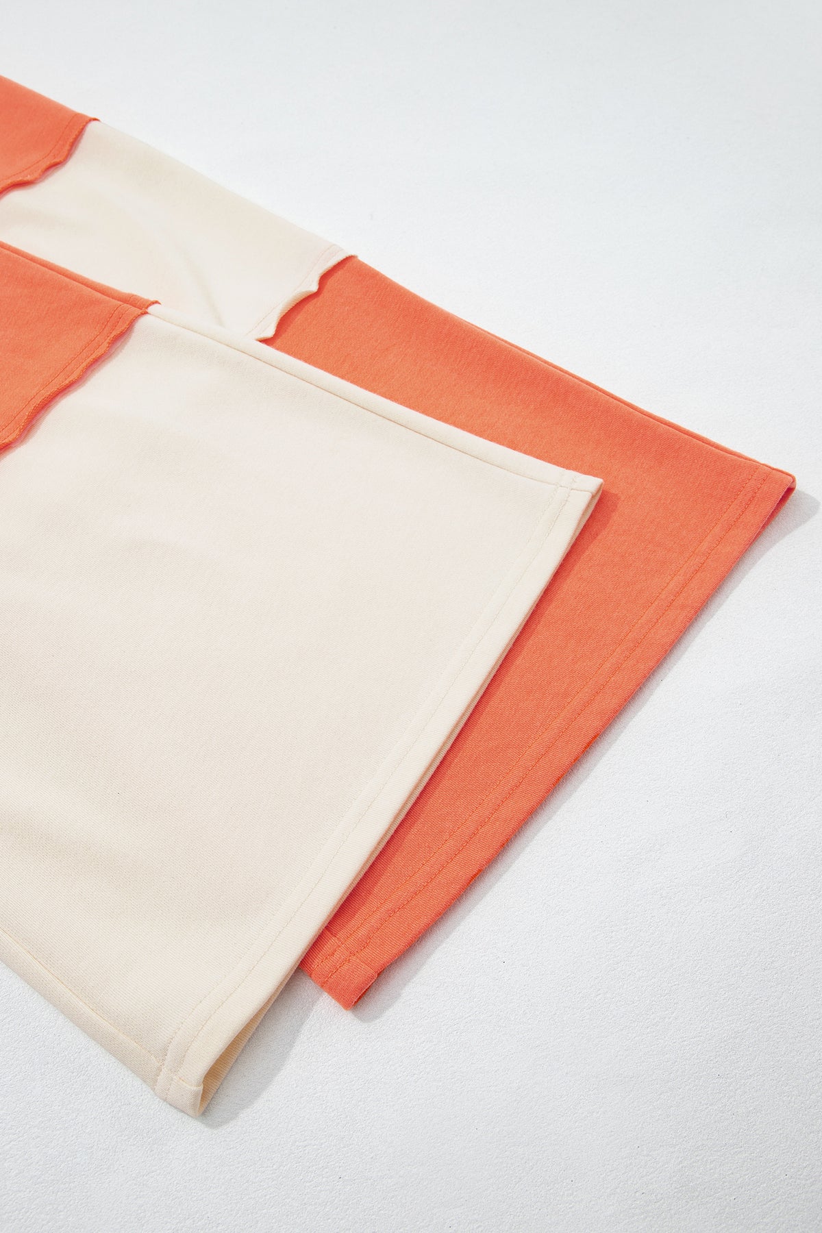 Raw Seam Patchwork Wide Leg Pants