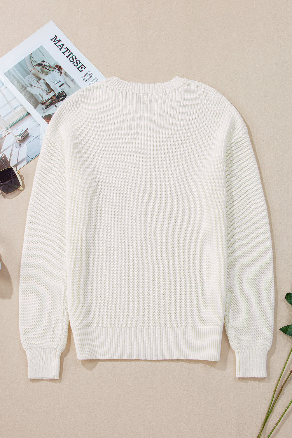 White Merry & Bright Christmas Sweater