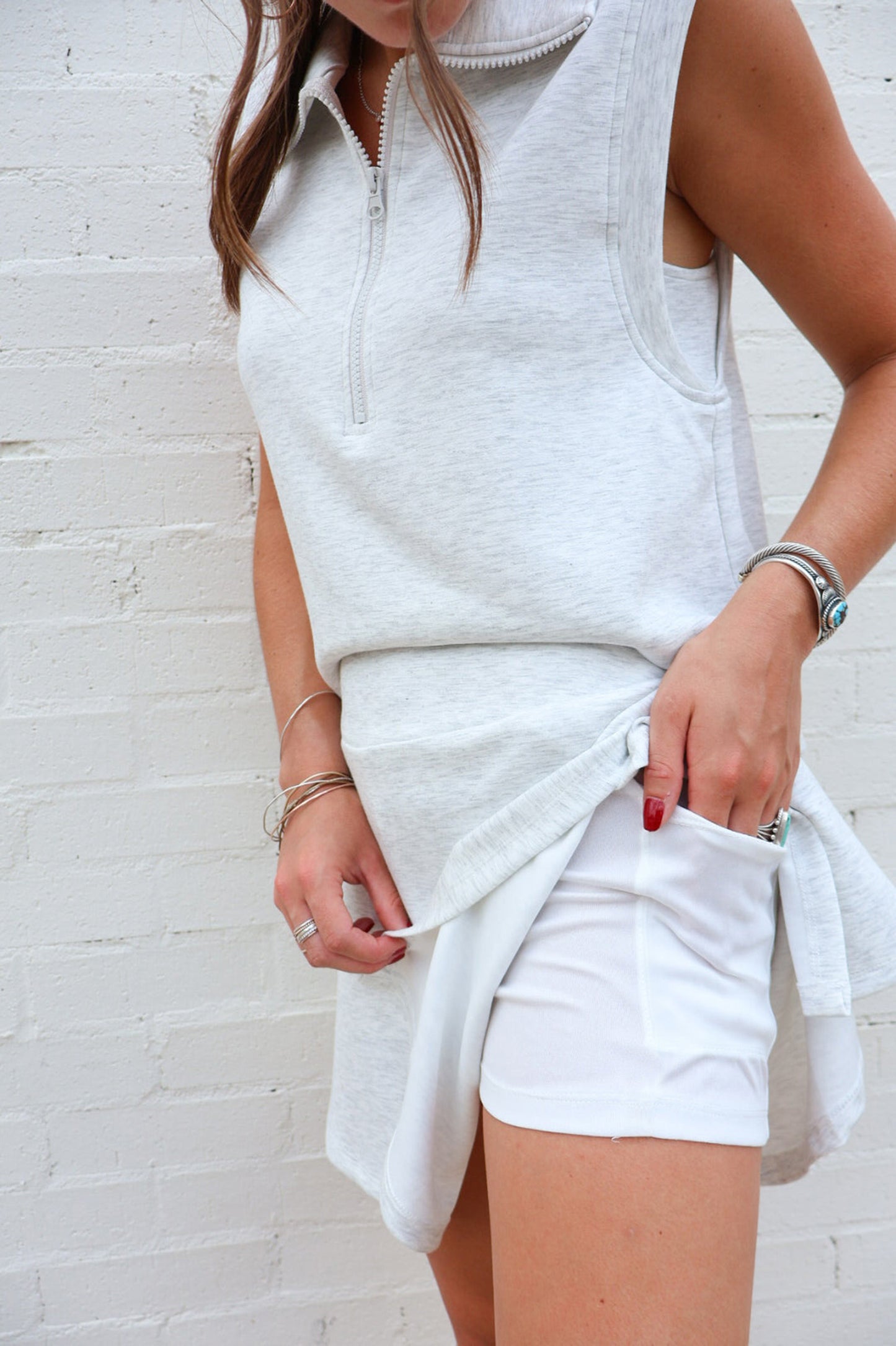 Solid Tank and Skort Set