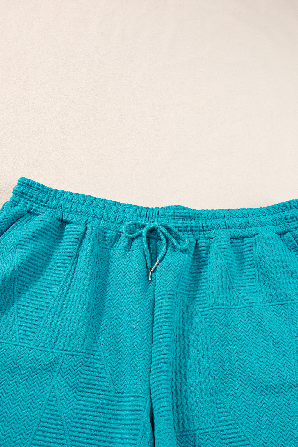 Textured Ruffle Top Shorts Set