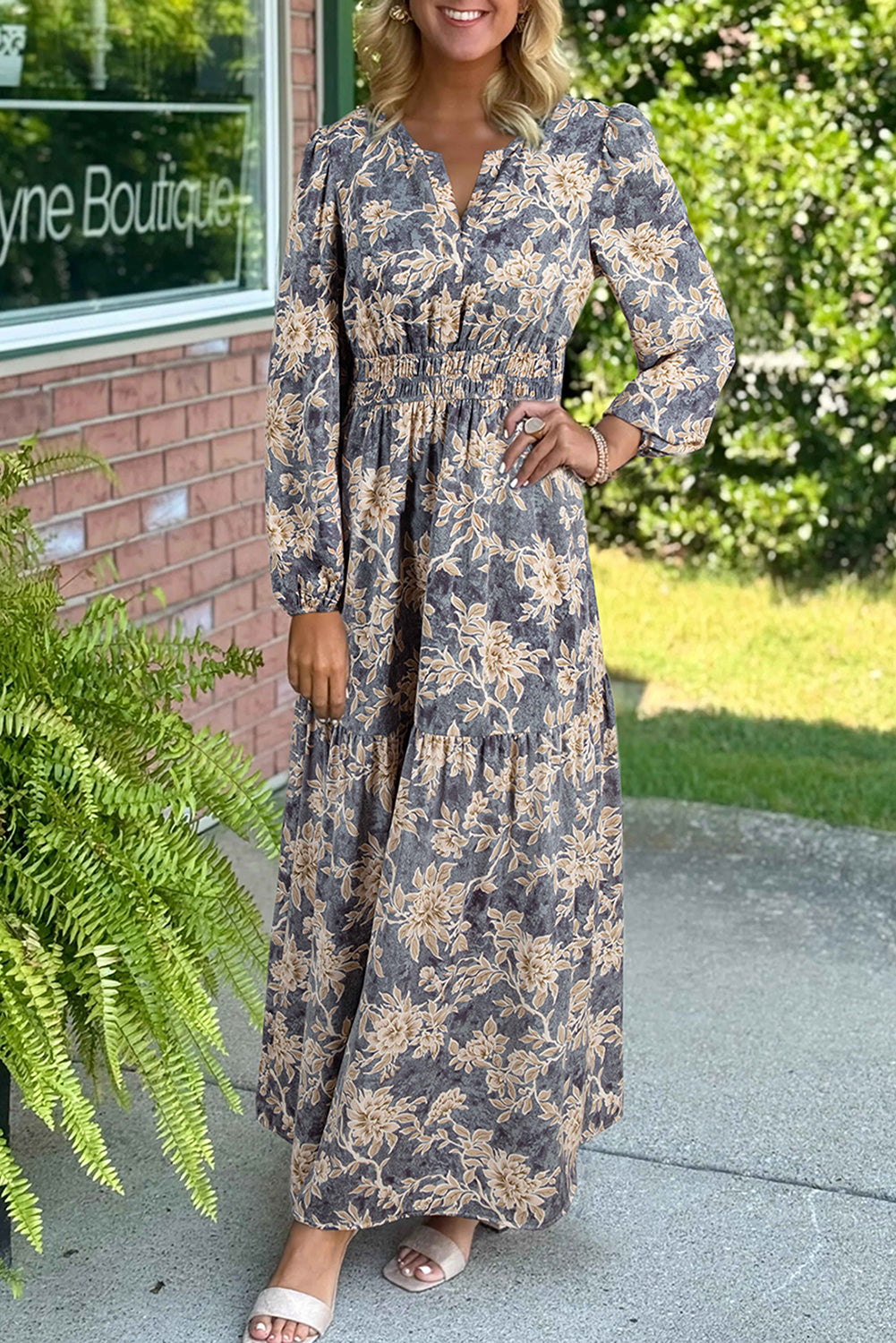 Floral Print Maxi Dress