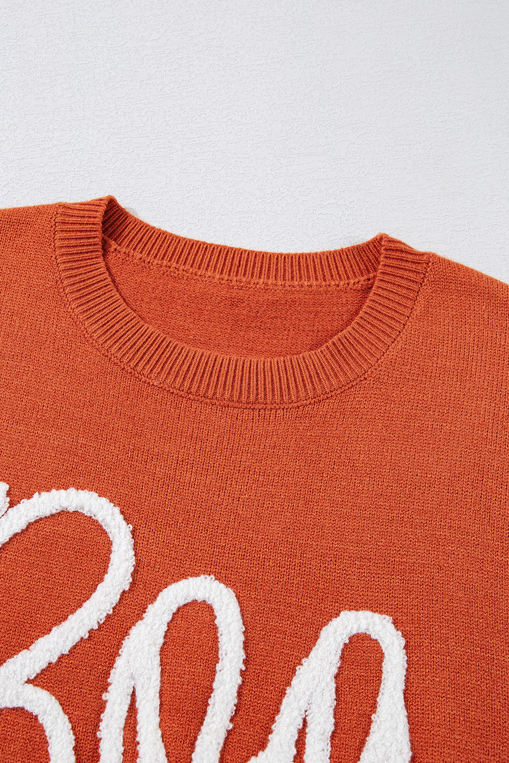 Orange Halloween Boo Sweater